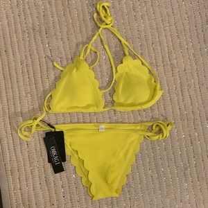 Yellow Scalloped Bikini